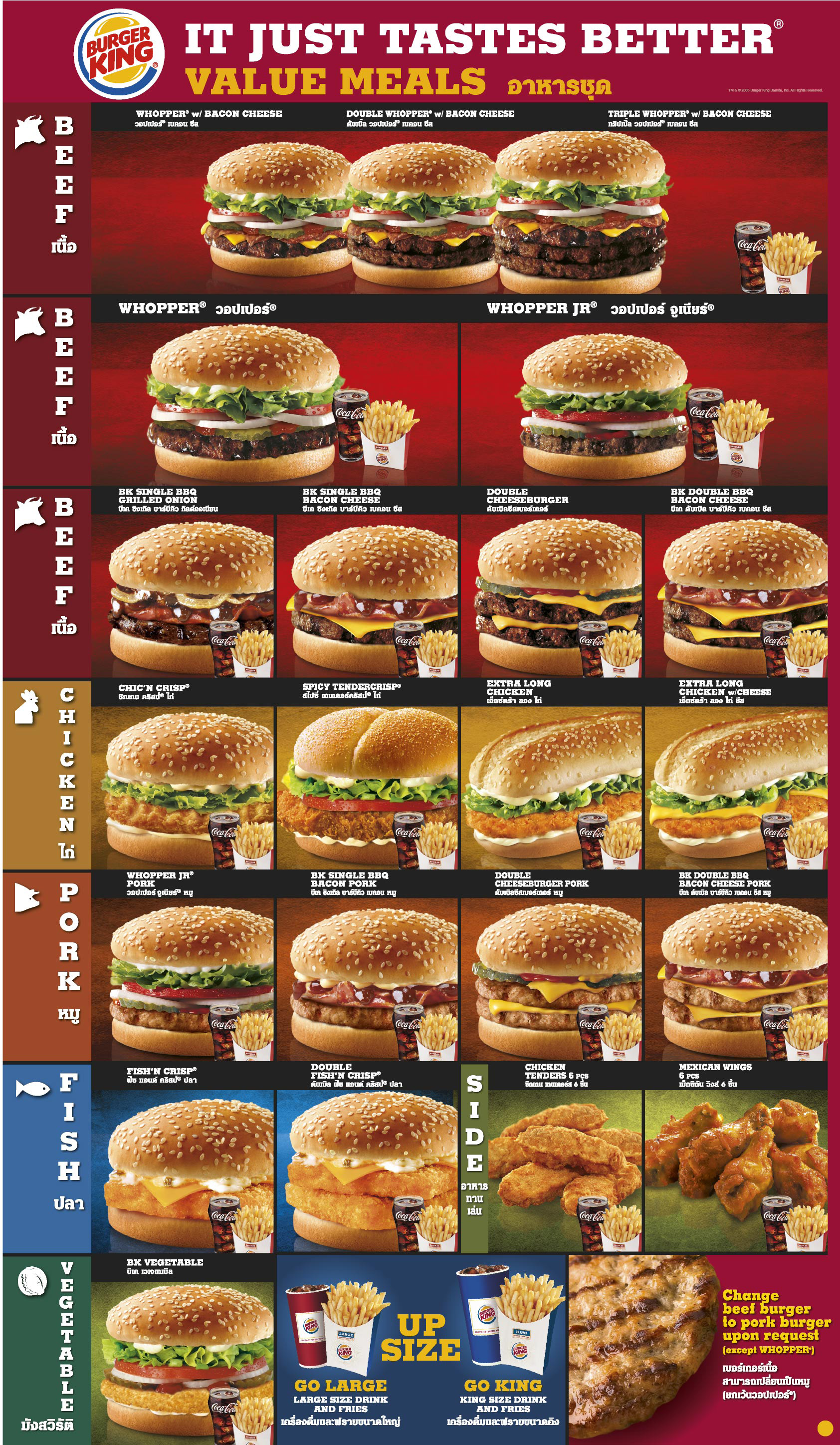 Burger King Menu page 1 – Bangkok Has You