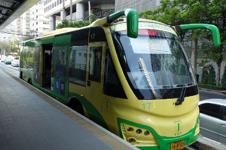 BRT bus at the station