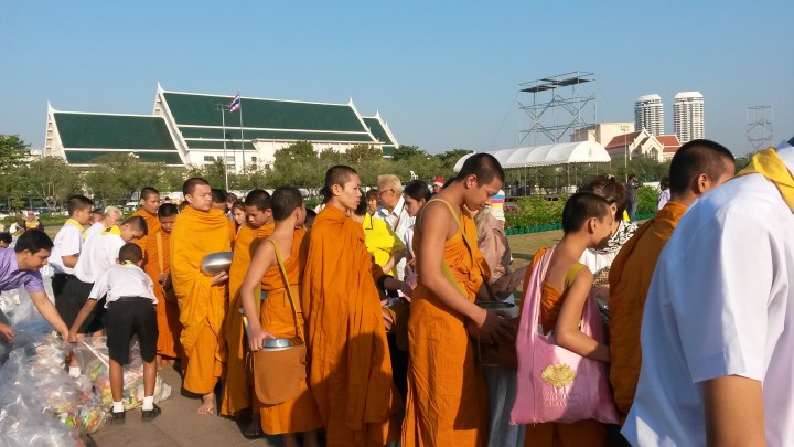 Giving alms